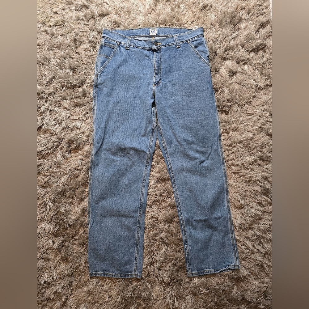 Mens LEE Blue Denim Carpenter Jeans MENS 36x32